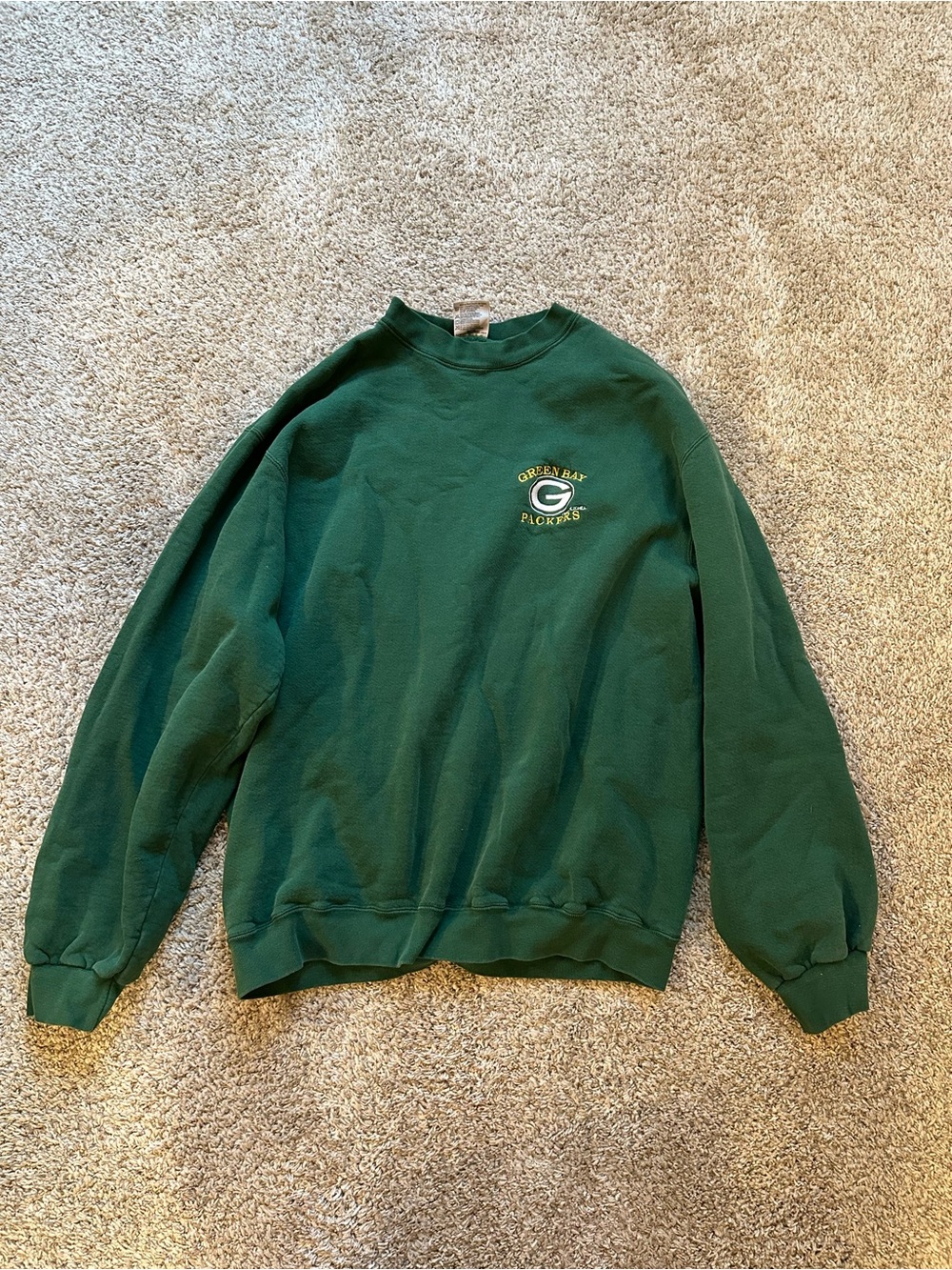 Vintage Green Bay Packers Crewneck Sweatshirt with Embroidered Logo
